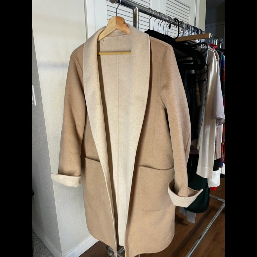 Banana Republic Reversible Double-Faced Wool Blend Car Coat